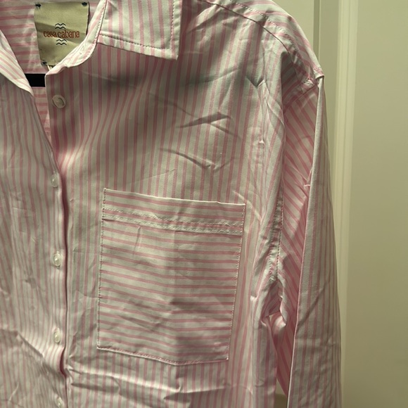 Coco Cabana Bethany Pink Strip Top NEW - Picture 3 of 9